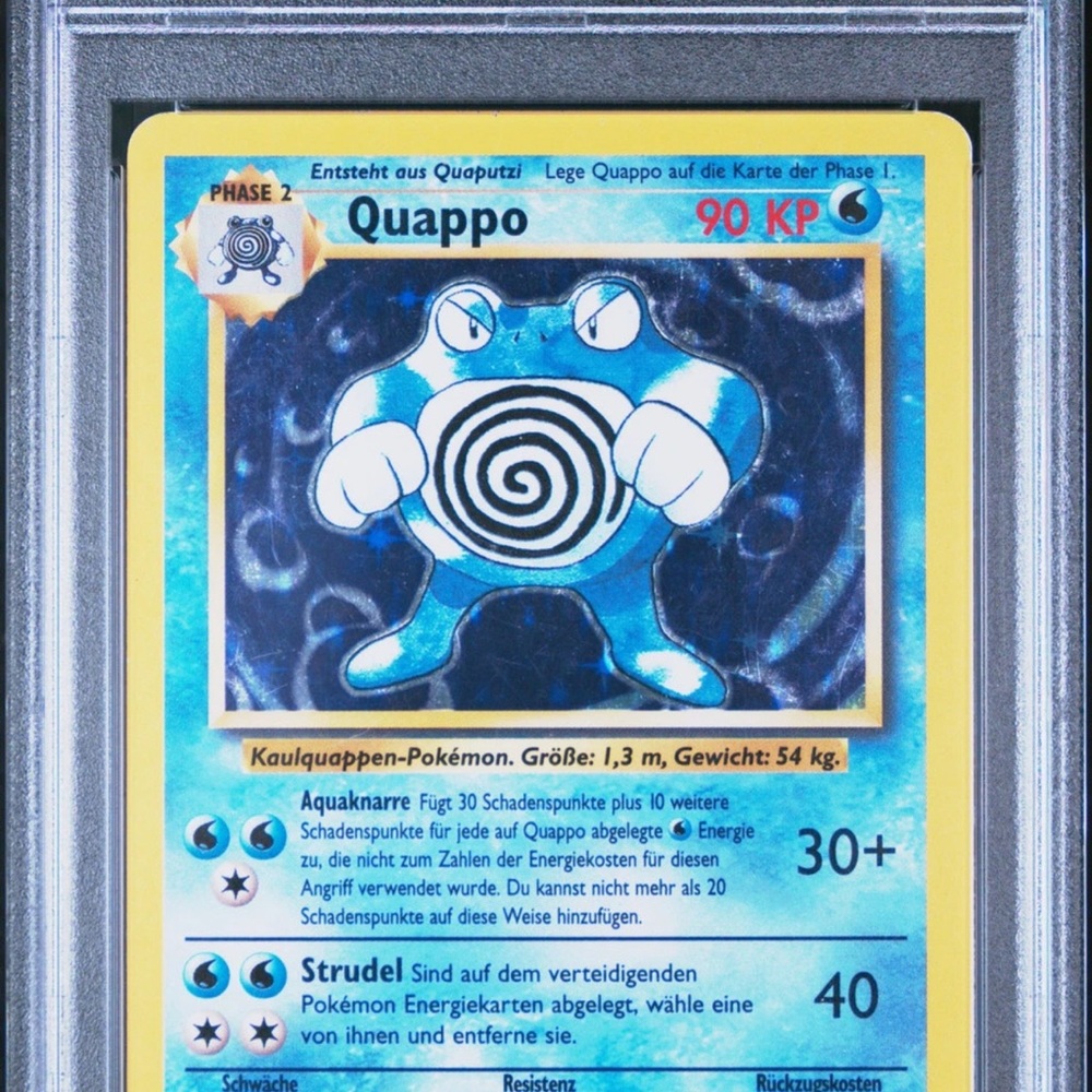 1999 POKEMON GERMAN #13 QUAPPO (-Poliwrath) - HOLO PSA 5